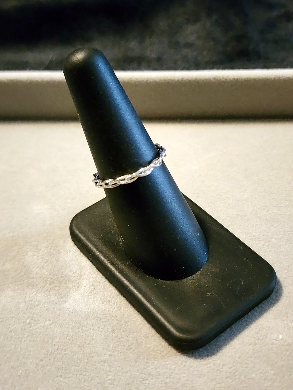 Sterling Silver Twisted Band Ring - Silver